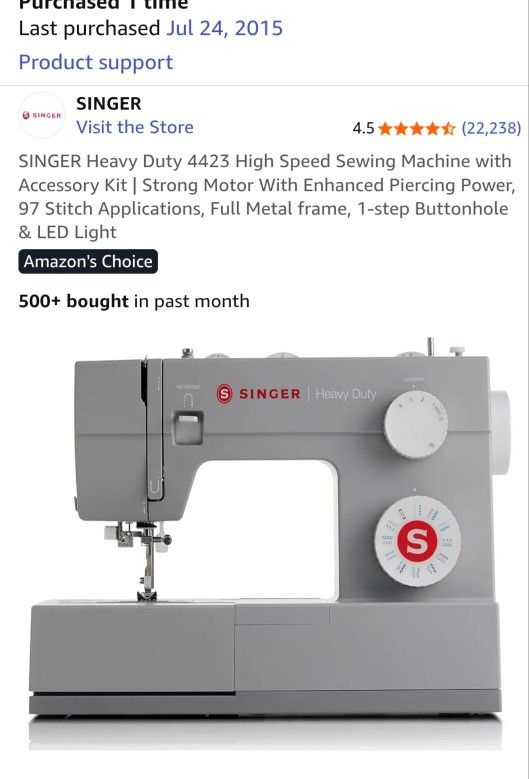 SINGER Sewing Machine & Case New NEVER USED