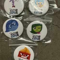 Disney InSide Out Pins From D23  5-pc Set