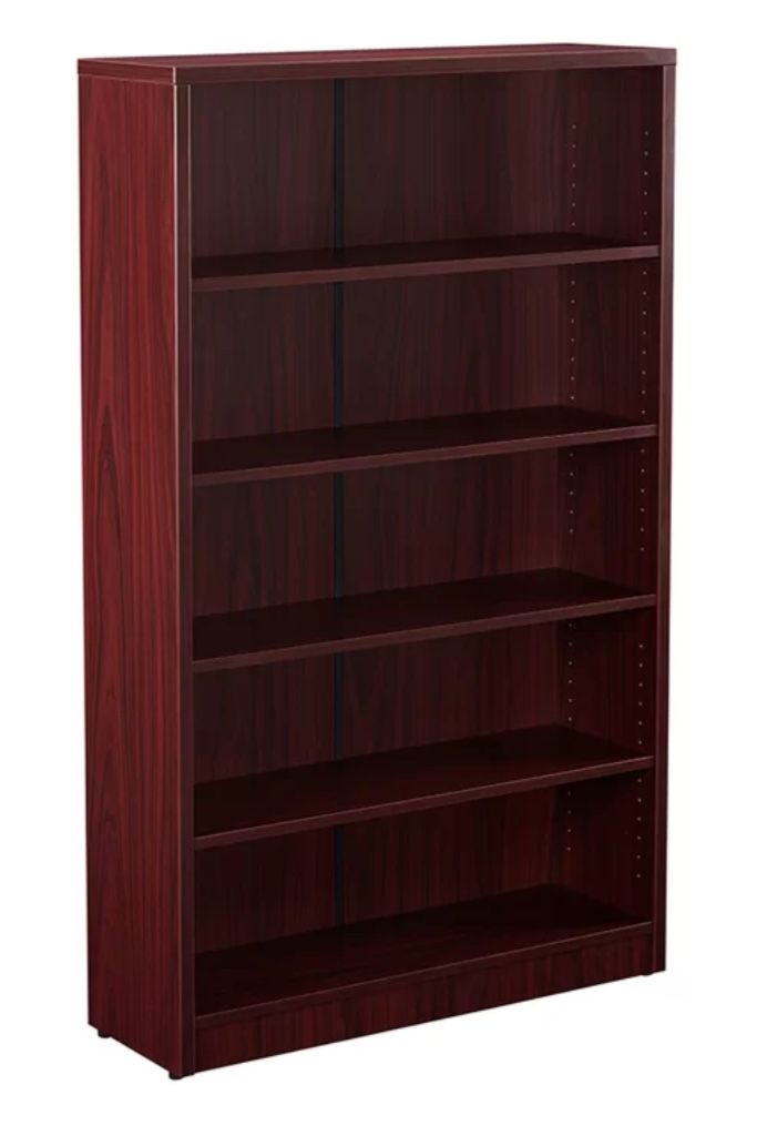 Mahogany 5 Shelf Bookshelf