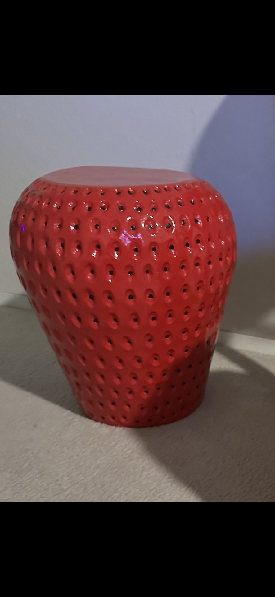 Strawberry Stool Or End Table 