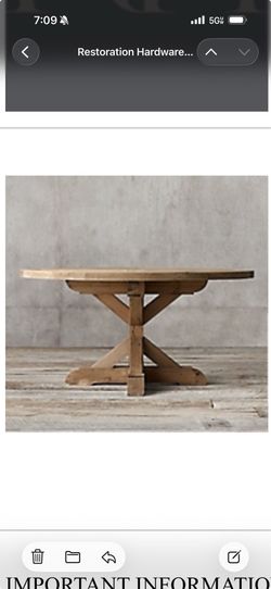 Salvaged wood Restoration Hardware dining table