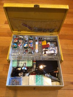 Old antique Sewing Box Everything Included