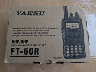 Yaesu FT-60R Dual Band Handheld Radio Transceiver With Charger - New Open Box