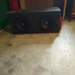 10 Inch Speakers With Amplifier Used But Works Gd  I Don't Have Used For It Anymore  
