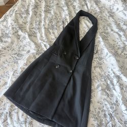 Zara Black sleeveless button-up dress  Business suit dress sizes
