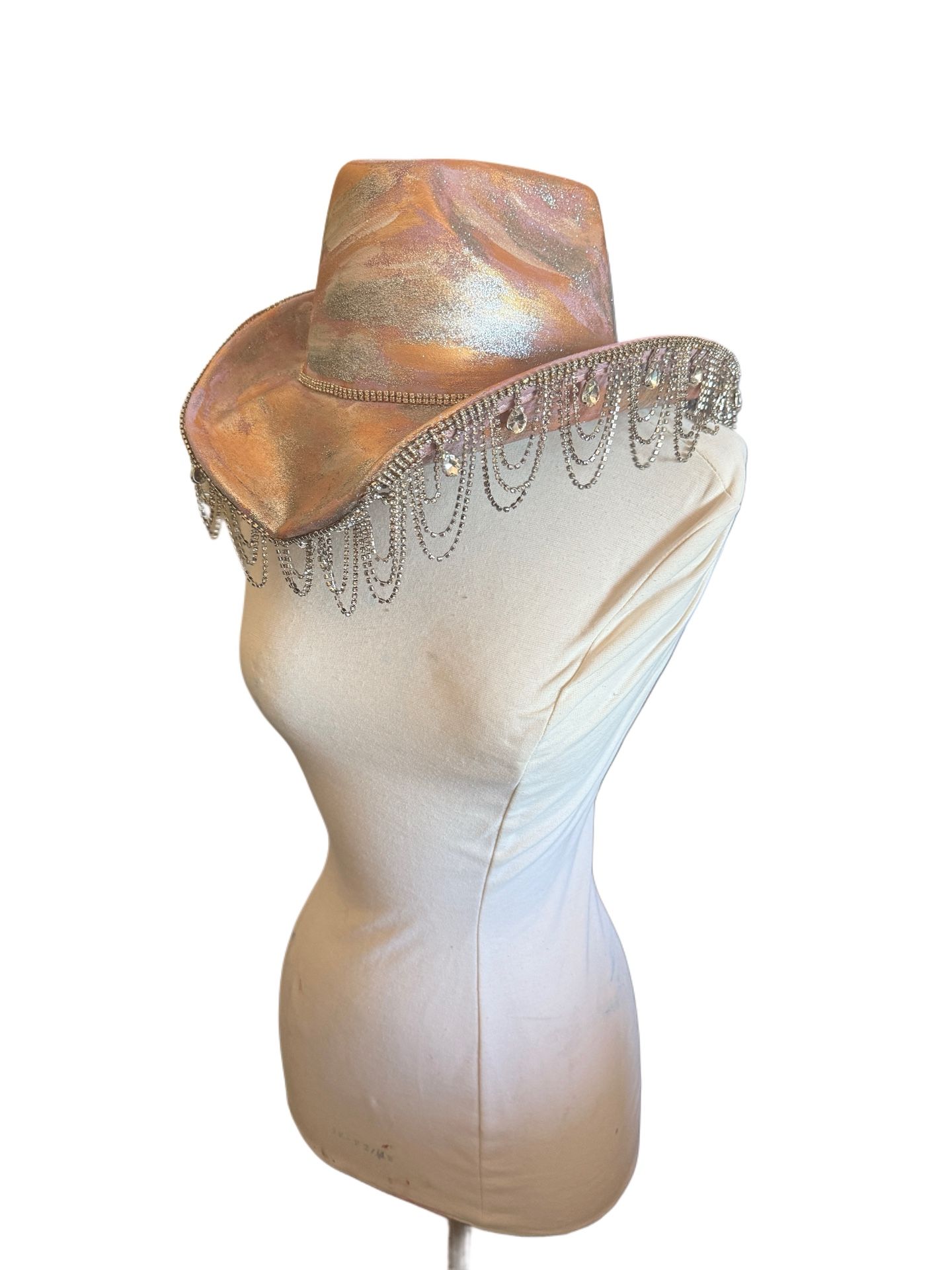 Burning Man Festival Custom Brand New Painted Fringe Cowboy Hat Party