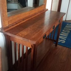 Mission Style Console Table With Mirror