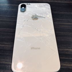Iphone X cracked back glass