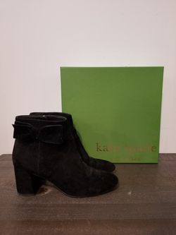 Kate Spade Black Velvet Booties, size 8.