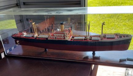 Model Ship In Display Case