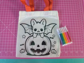 Colorable trick or treat bags