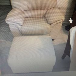 Leather Chair And Ottoman