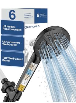 BRAND NEW !!!! 6-Mode High Pressure Handheld Shower Head with Filter, HOPOPRO High Flow Filtered Handheld Showerhead,