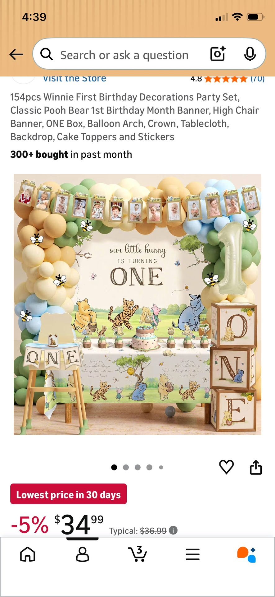 1sr Birthday Winnie The Pooh