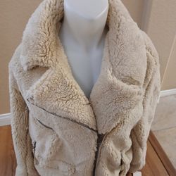 Free People Faux Fur Jacket Size Large