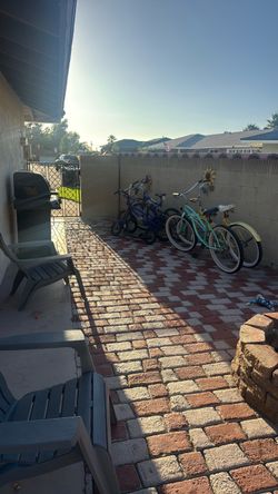Bicycles and barbecue