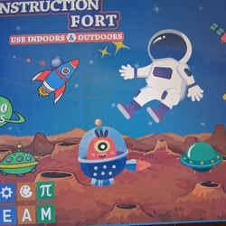 Kid's Glow In The Dark Fort Building Kit W/Blanket 