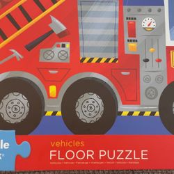 Crocodile Creek 36-Piece Jigsaw Floor Puzzle - Vehicles - 24" W x 18" H