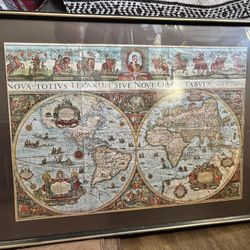 Framed Print - Antique World Map