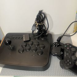 Ps2 Remote And Arcade Stick(for Parts)