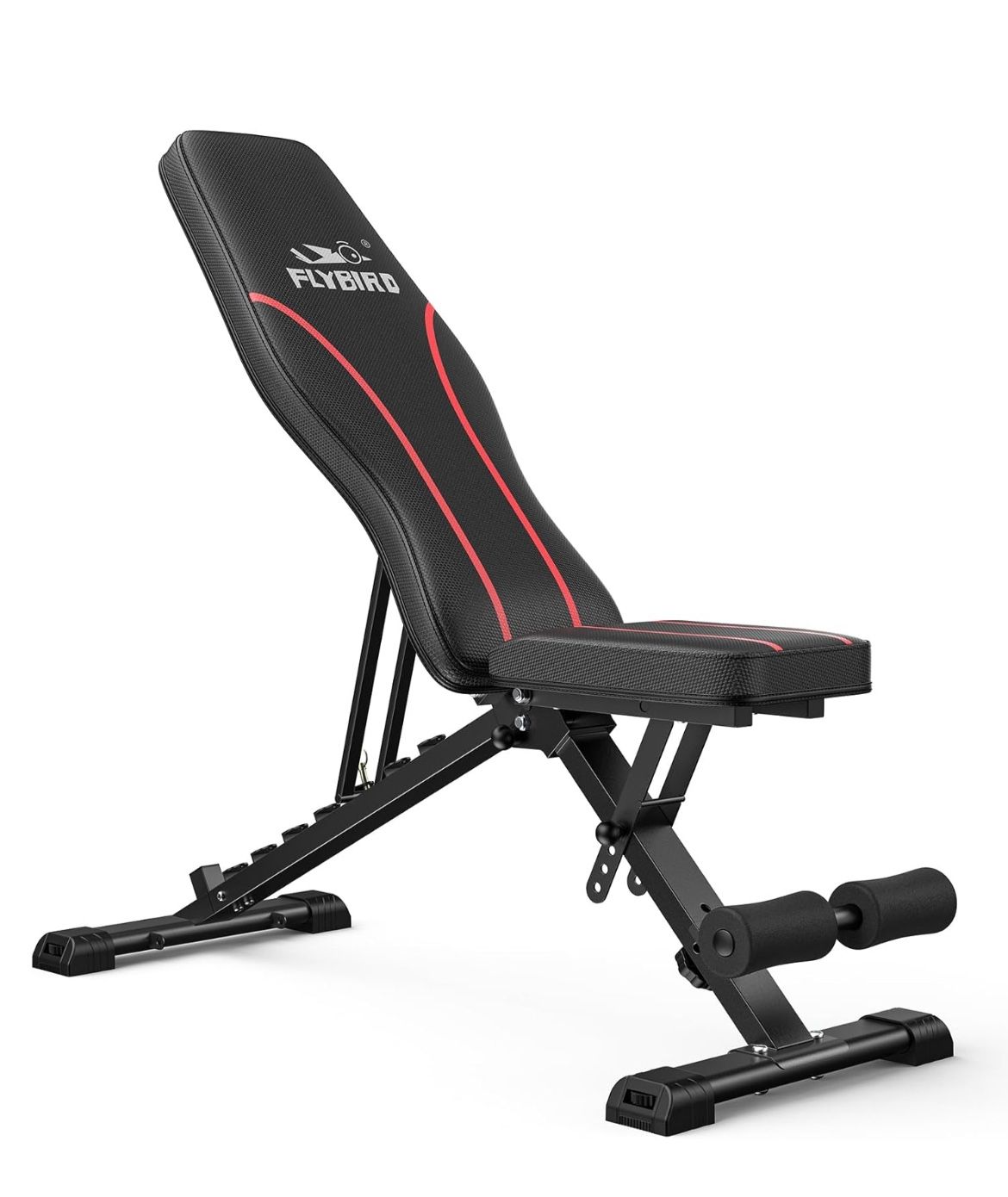 FLYBIRD Adjustable Bench,Utility Weight Bench for Full Body Workout- Multi-Purpose Foldable Incline Bench
