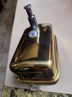 Hand/ lotion or soap, gold brass antique mount.