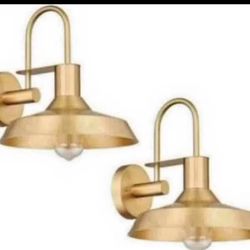 Darkaway Gooseneck Barn Light, 12 Inch Metal Dome Shade Farmhouse Wall Sconces