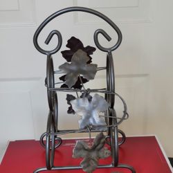 3 BOTTLE WINE RACK...EXCELLENT CONDITION...LOOKS NEW 