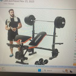 OPPSDECOR 6 In 1 600lbs Weight Bench Set 