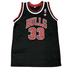 Black Chicago Bulls Jersey, Scottie Pippen Boys Youth Medium