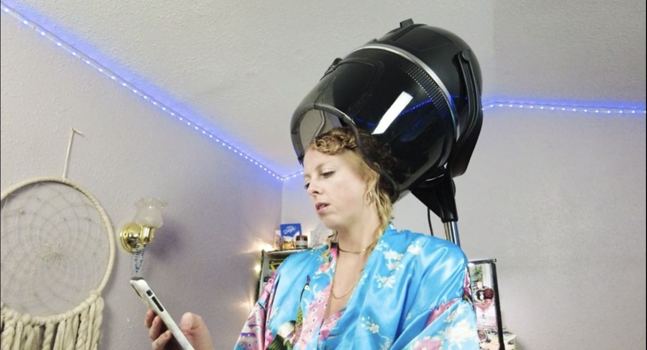 ZENY Professional Adjustable Hood Floor Stand Bonnet Hair Dryer, 1300 Watts, Black