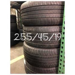 Used tires for sale 255/45/19 $200 all four free installation and balancing