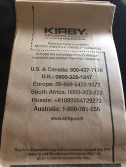 Kirby vacuum bags