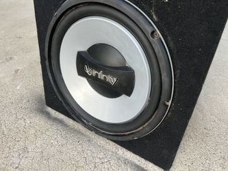 ($70 Firm) 12” Infinity Sub in truck sub box