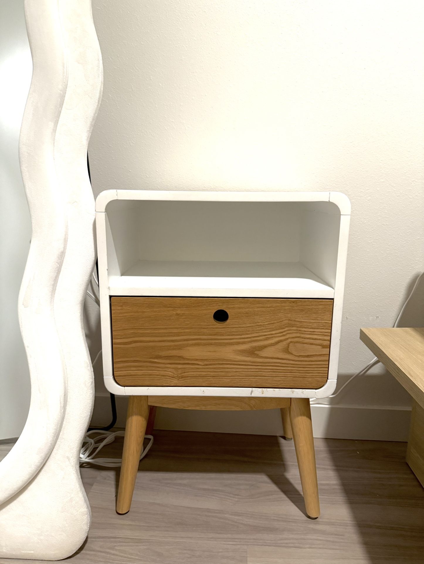 White Wooden Nightstand