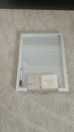 Dry Erase Board 12” x 16” – New with Hanging Brackets