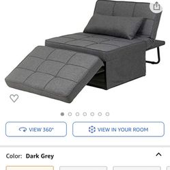 Sofa Bed, Convertible Couch Chair 4 in 1 Multi-Function Modern Folding Ottoman Guest Sleeper Bed with Adjustable Backrest for Small Room Apar