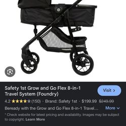 8in 1 Convertible Stroller Form Baby To Medium Dozed Child 