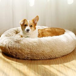 Calming Small Dog Beds for Small Dogs Washable Donut Cuddler Pet Bed Cushions