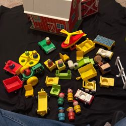 Vintage Fisher Price Play Family Farm 1977