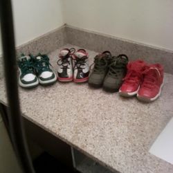 Used Childrens Jordan Shoes Size 9C (All Of Them) Bi-Gender Athletic Shoes