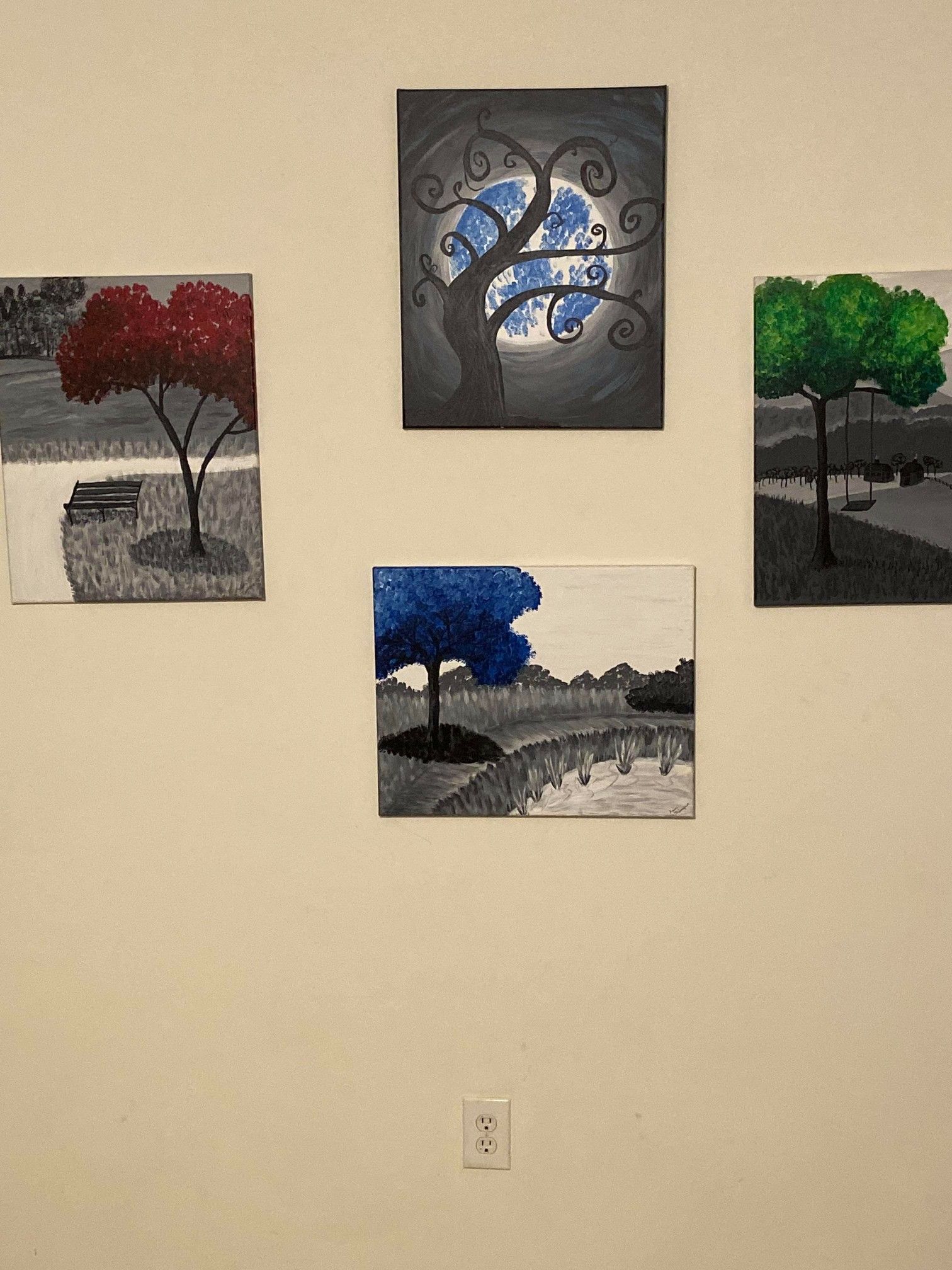 Set of canvas paintings