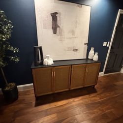 Reina sideboard the buffet cabinet with woven rattan doors and adjustable shelf