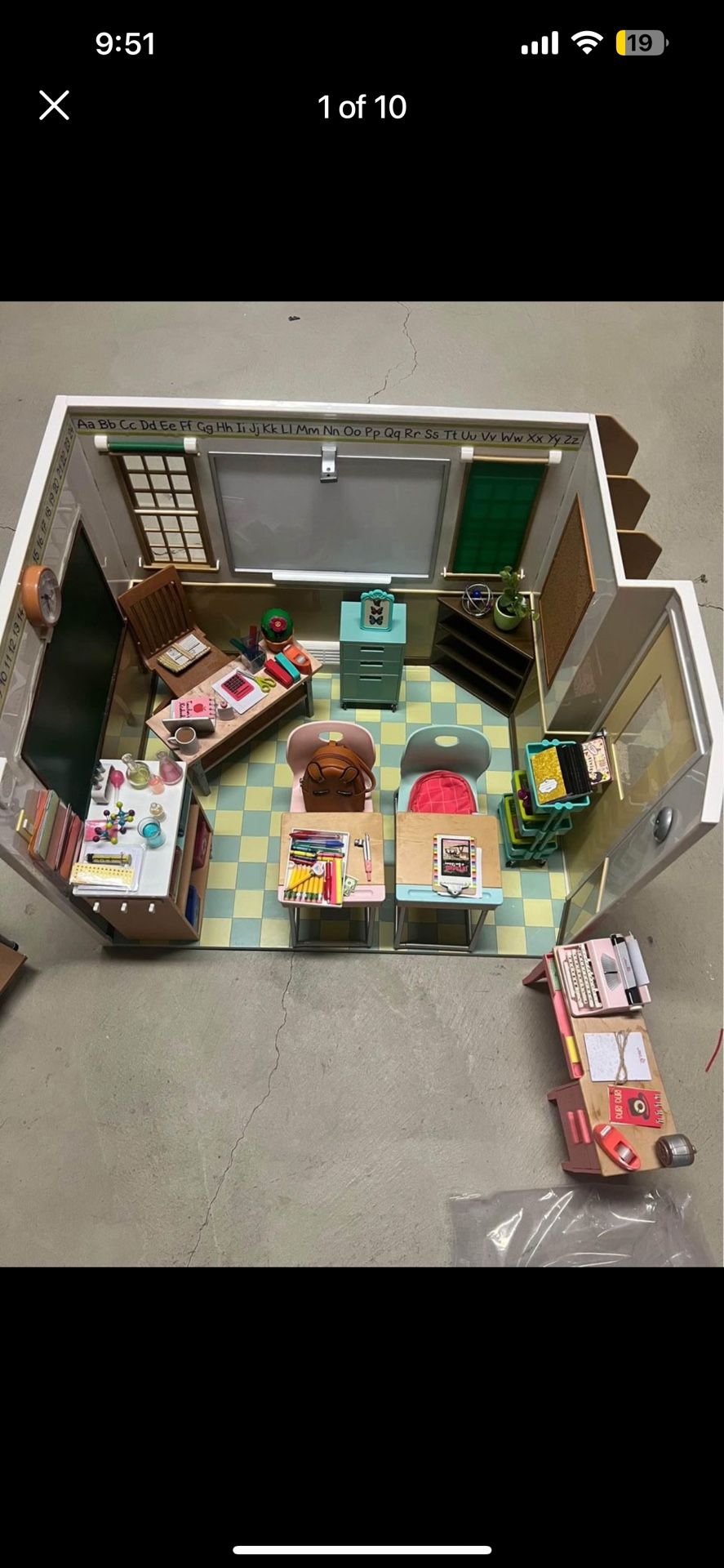 Our Generation School ( American Girl Doll Sized ) Many Extras