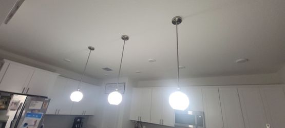 White pendant lights