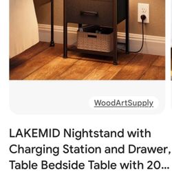 LAKEMID End tables with charging stations 