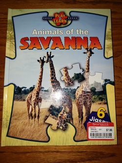 PLAY & LEARN Puzzle ANIMALS OF THE SAVANNA Board Book