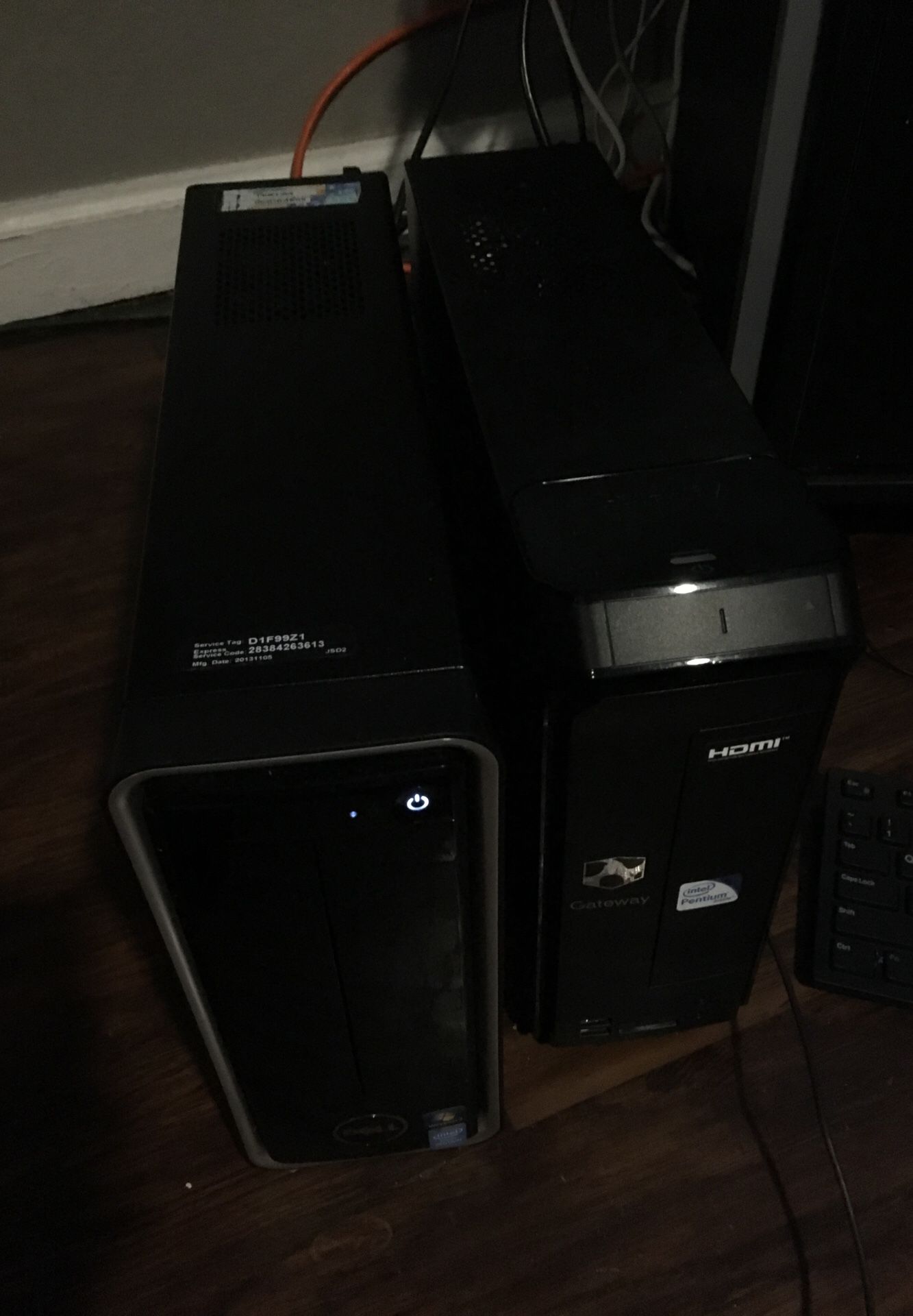 2 desktops computers slim
