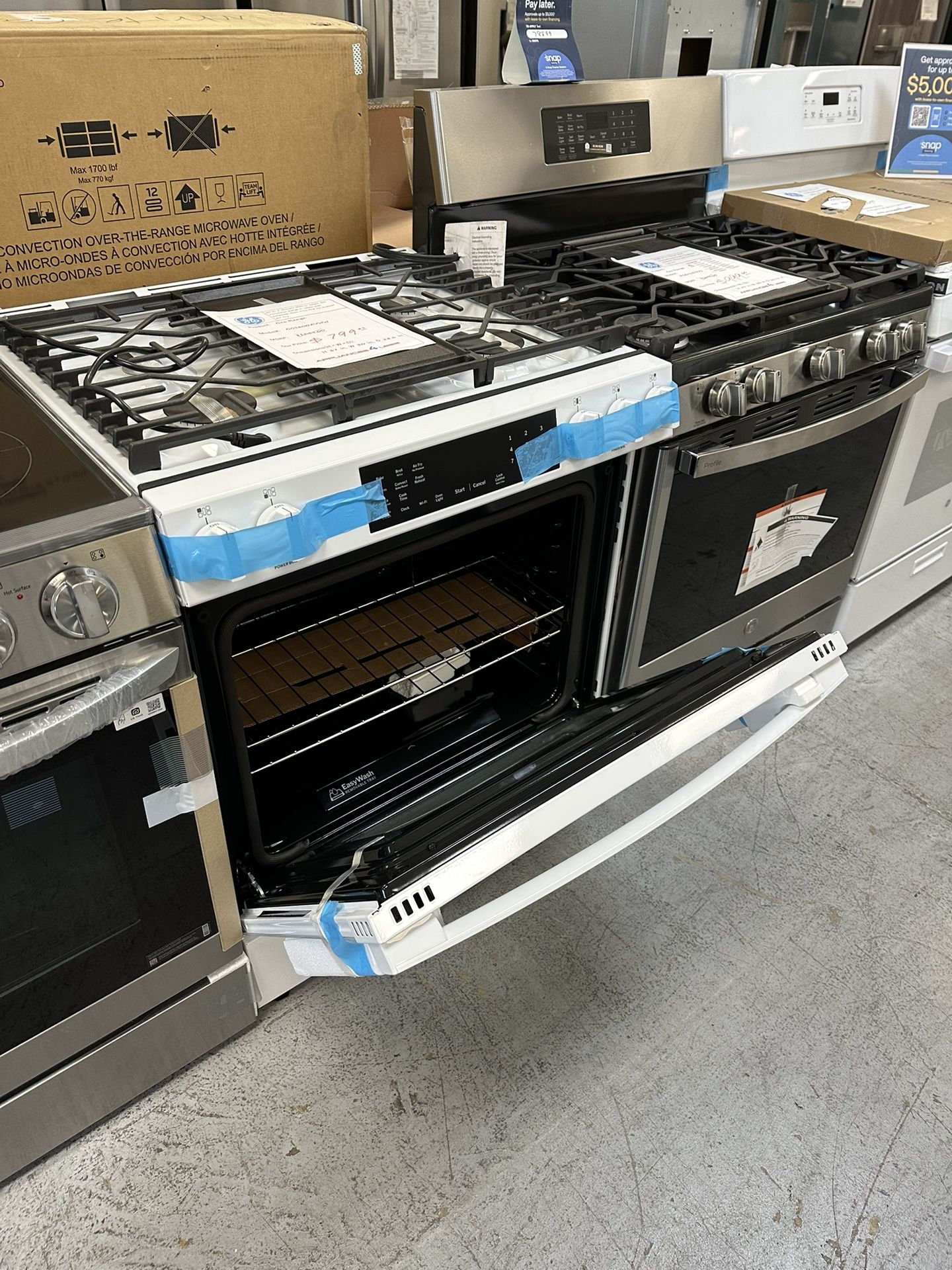 GE Gas Range On Sale Only $799 Slide In 30” Wide In White