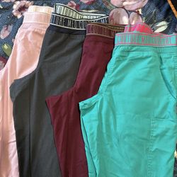 4 Pairs of Med Couture Scrub Pants Women’s 